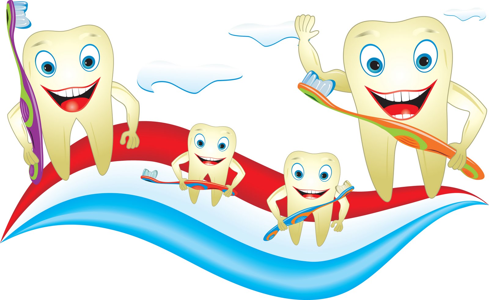 Dental Care For Children Clipart.