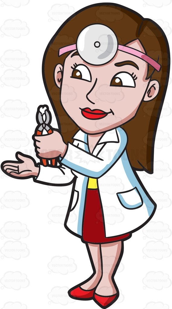 Woman Dentist Clipart.