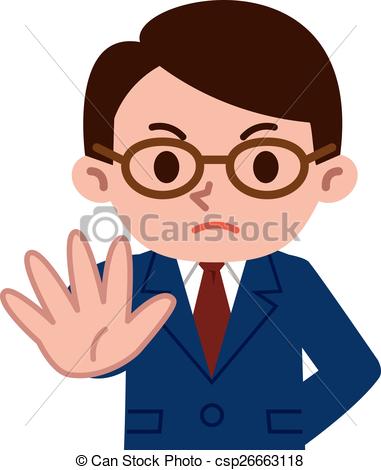 Vector Clip Art of Deny young businessman.