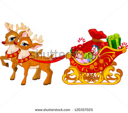 Santa Sleigh Stock Photos, Royalty.