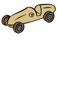Pinewood Derby Car Clipart.