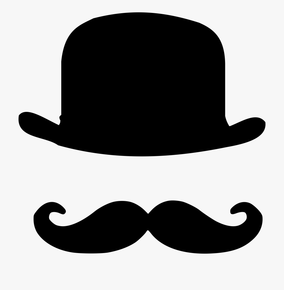Moustache Clipart Bowler Hat.