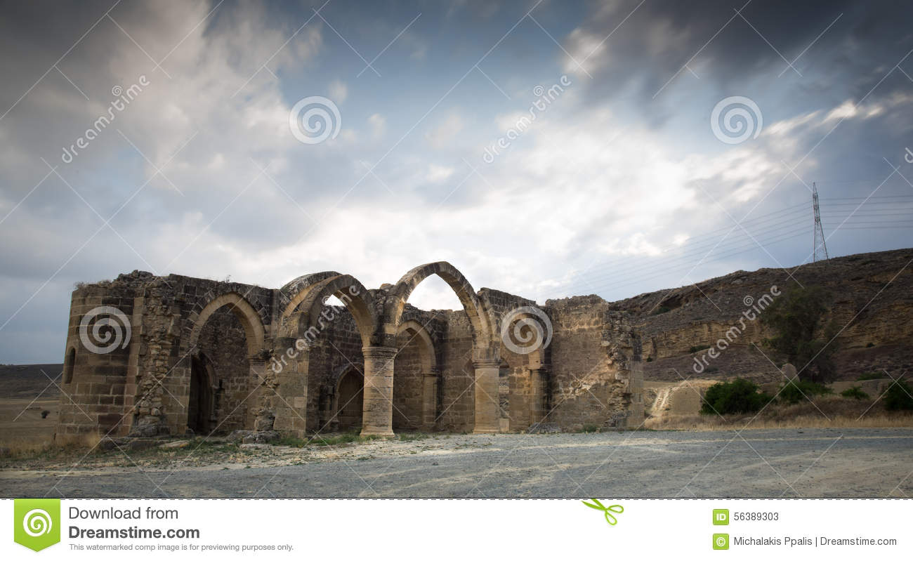 Abandoned Church Ruins In Cyprus Stock Photo. Abandoned Church Ruins In Cyprus Stock Photo.