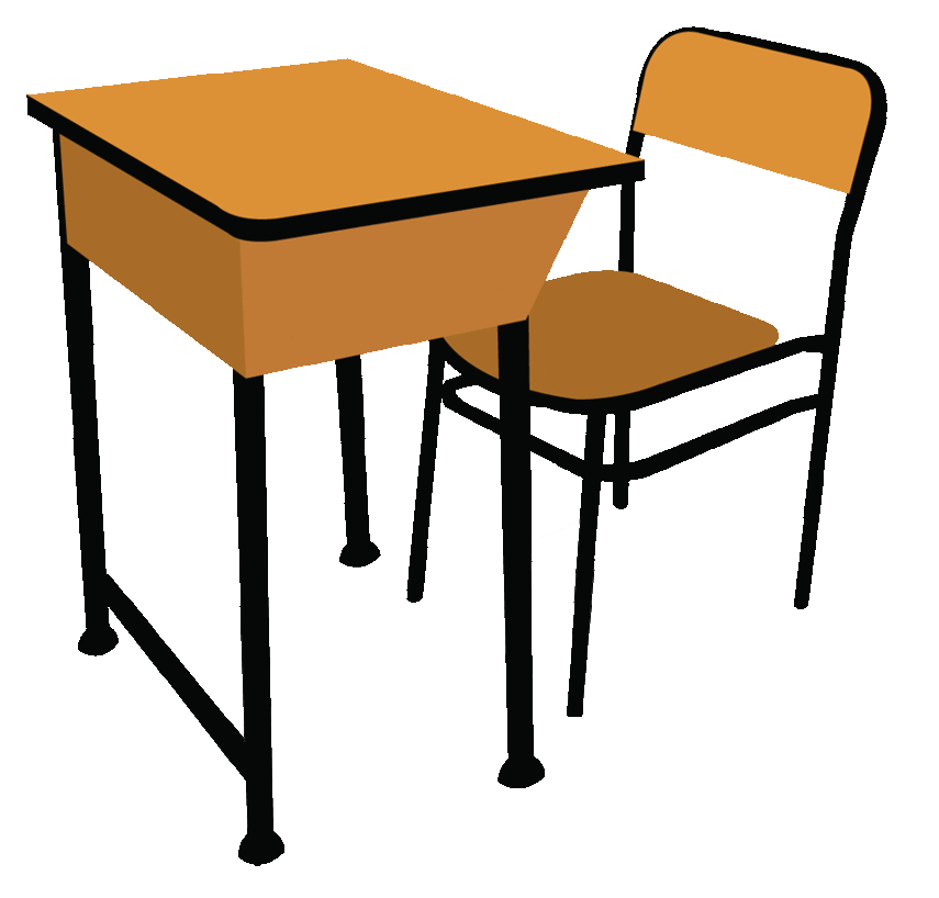Student desk chair clipart.