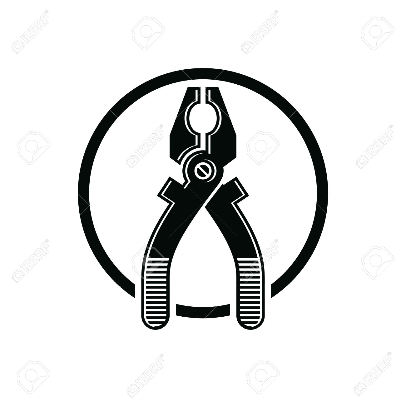 Pliers Icon, For Use In Reparation, Carpentry, Building. Detailed.