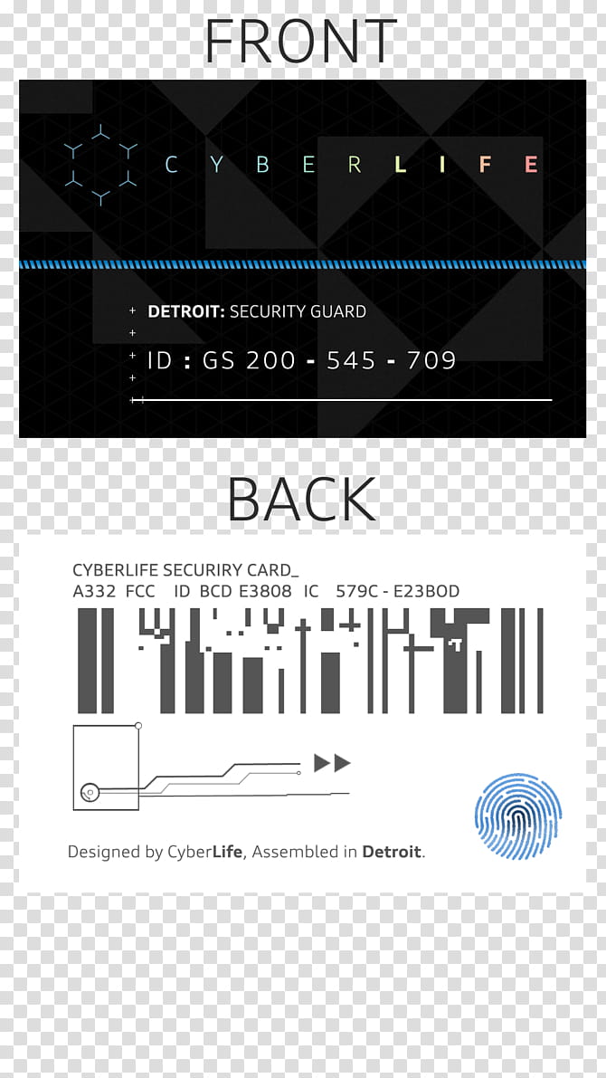 CyberLife ID Card (FanMade), DETROIT BECOME HUMAN.