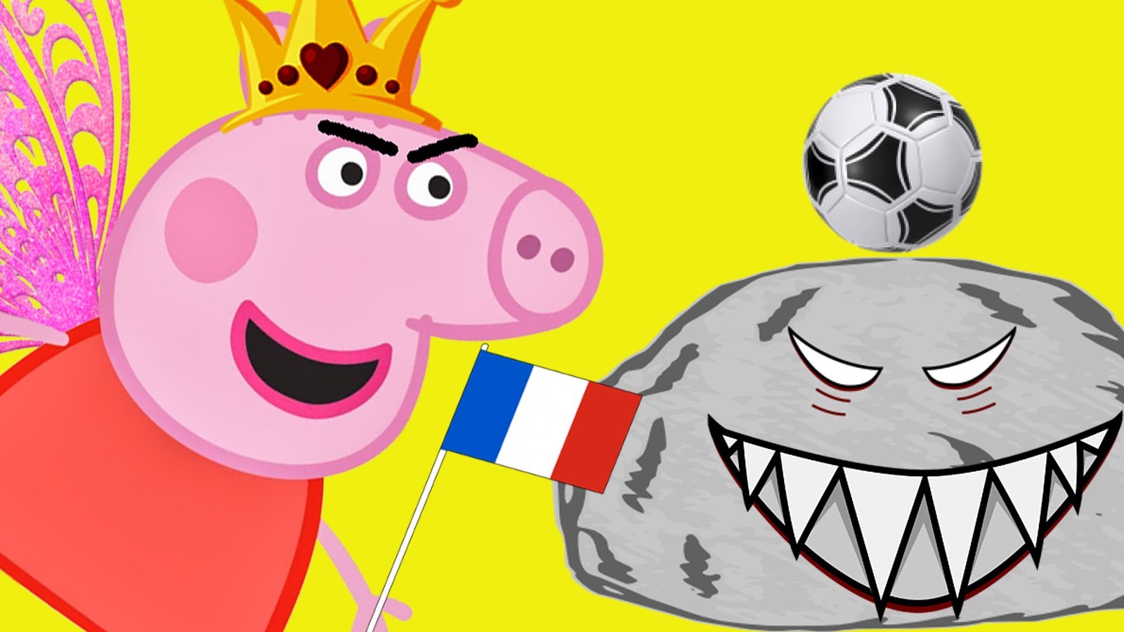 Peppa Pig Euro Football #France #Teeth #crying #Devil Stone vs.