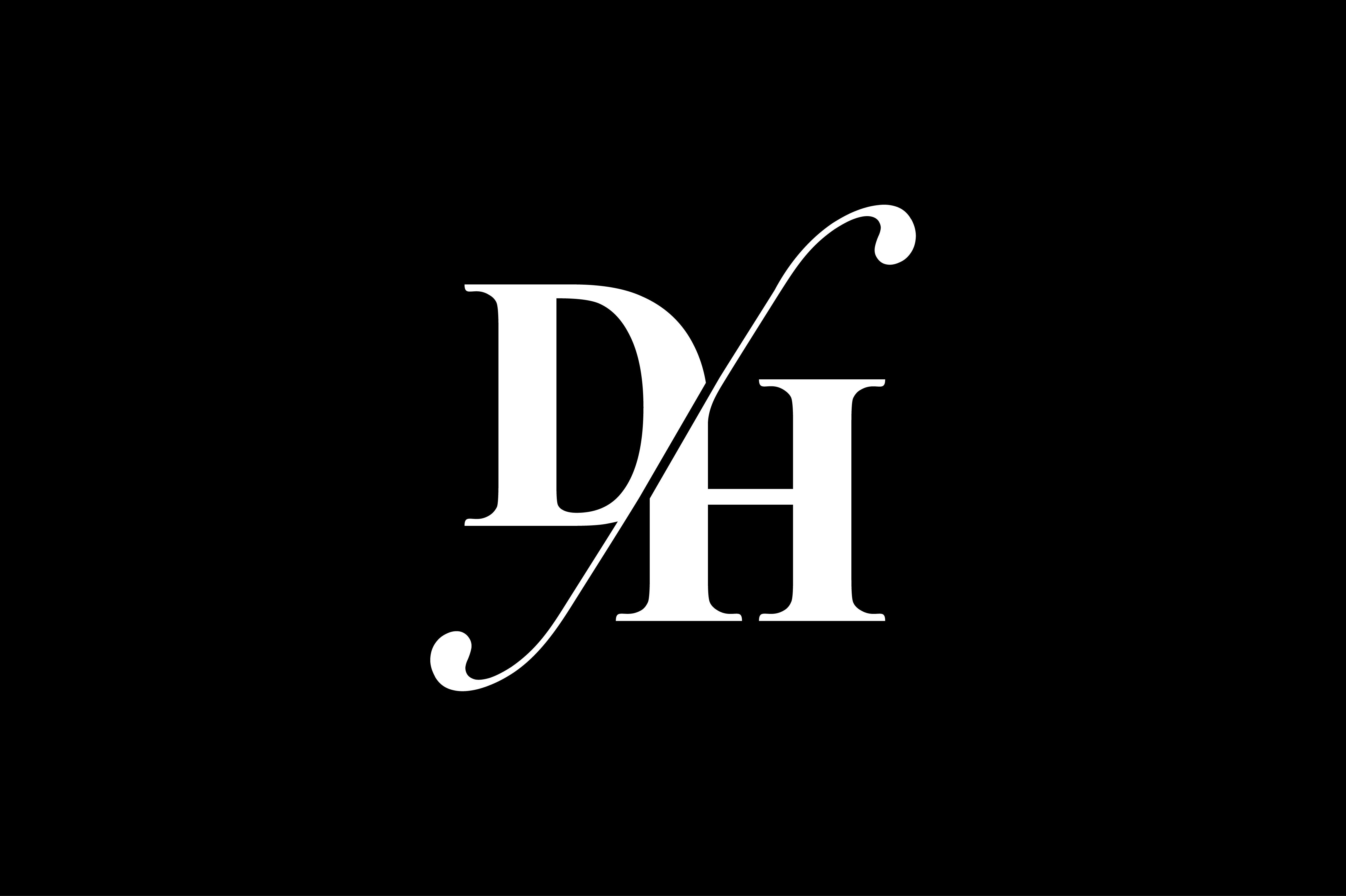 DH Monogram Logo Design By Vectorseller.