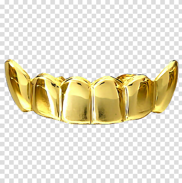 Gold teeth transparent background PNG cliparts free download.