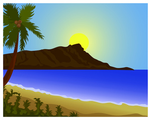 Diamond head clipart.