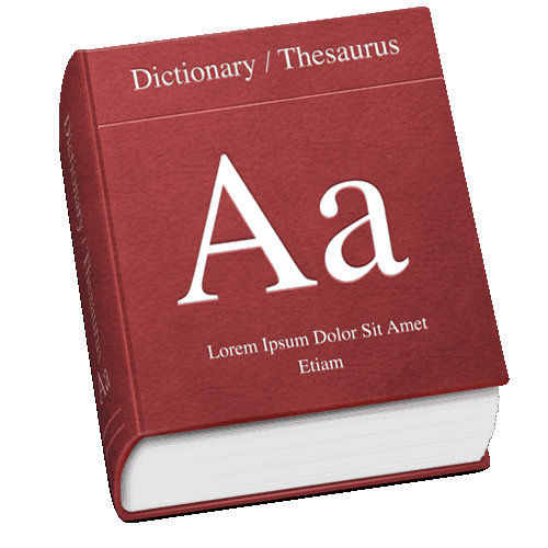 English dictionary clipart.