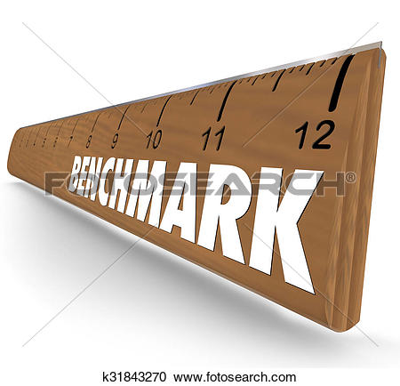 Stock Illustrations of Benchmark Ruler Word Measure Difference.