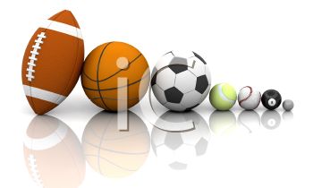 Different Kinds of Sports Balls in 3D.