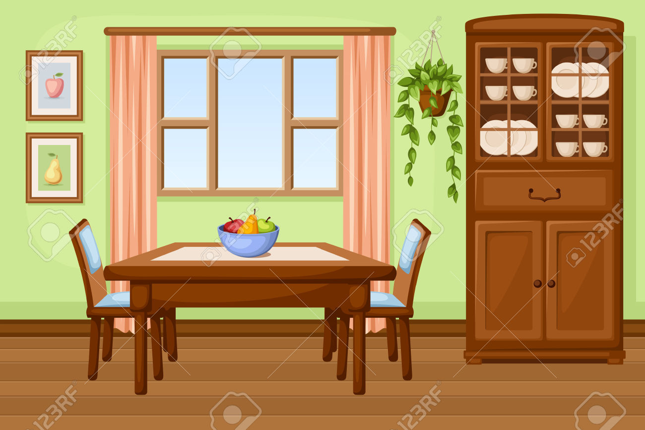 cartoon pictures of dining room