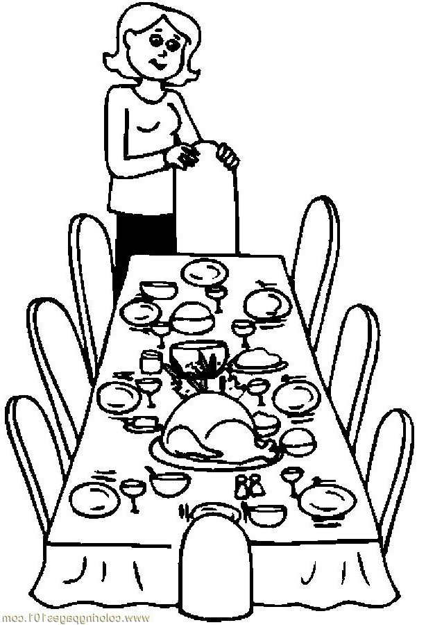 Black and white clipart dining table.