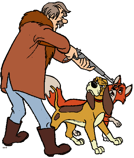 The Fox and the Hound Clip Art Images.