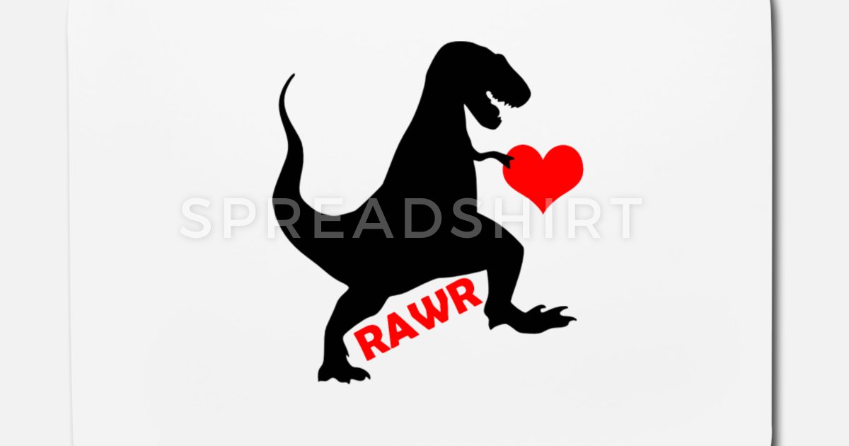 Valentine, Dinosaur Valentines Day Mouse Pad.