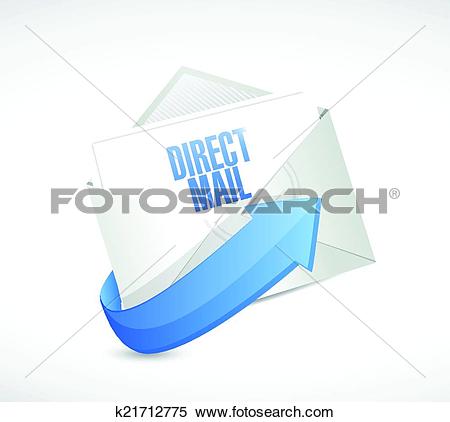 Clipart of direct mail email message illustration design k21712775.