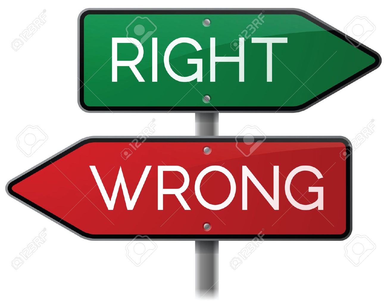 Right Or Wrong Sign Royalty Free Cliparts, Vectors, And Stock.