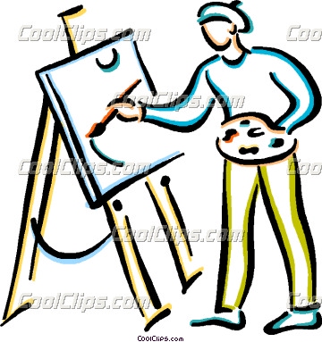 Artist Painting Clipart.