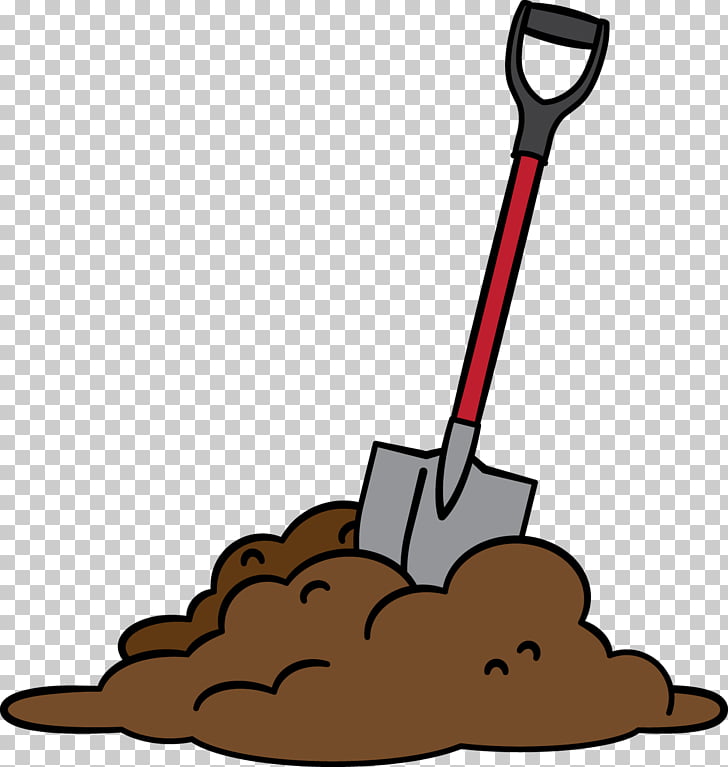 Digging Dirt Angel Moroni , shovel, grey and black shovel.