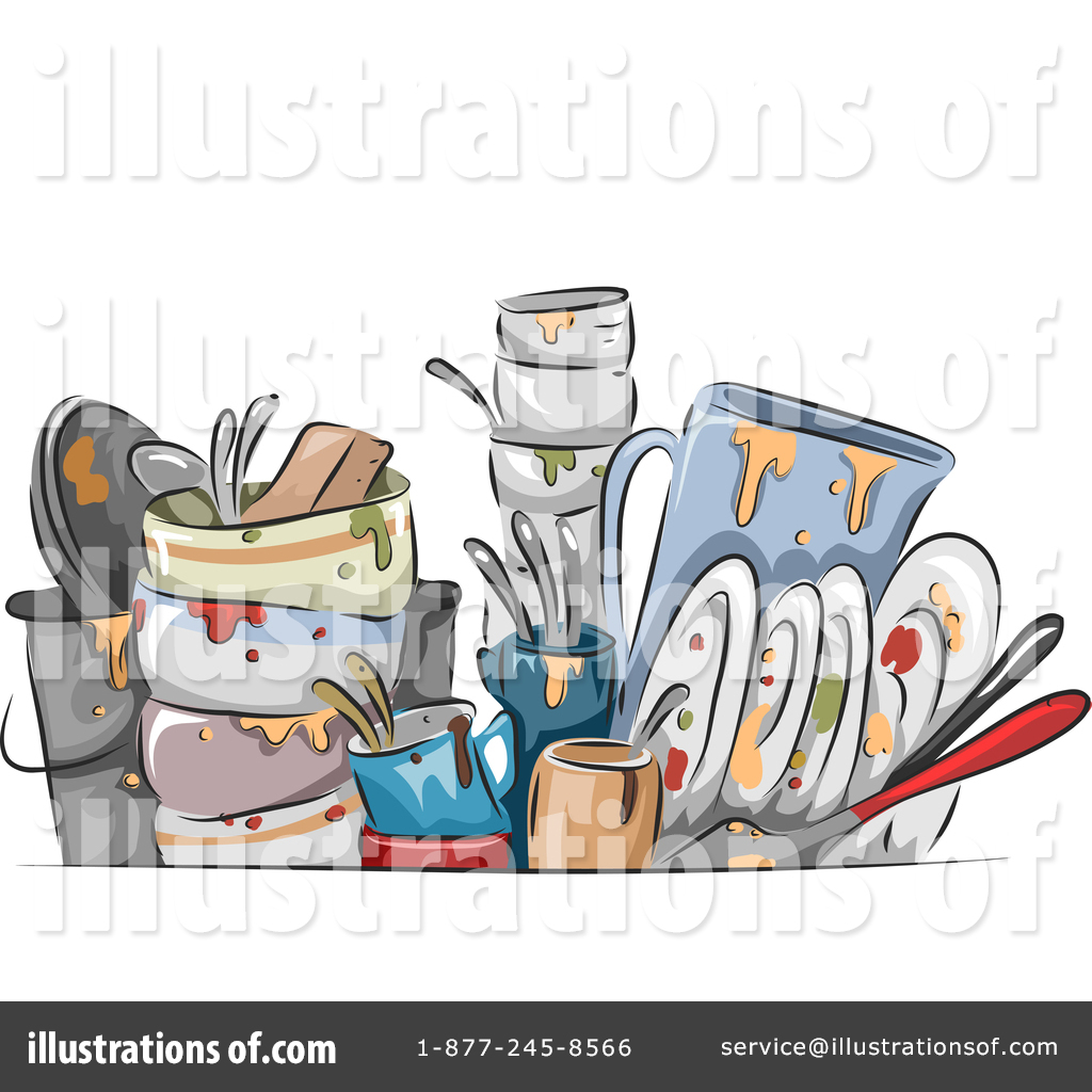 Dirty Dishes Clipart #1346854.
