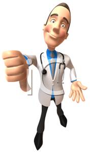 A_doctor_with_a_stethoscope_giving_a_thumbs_down_100615.