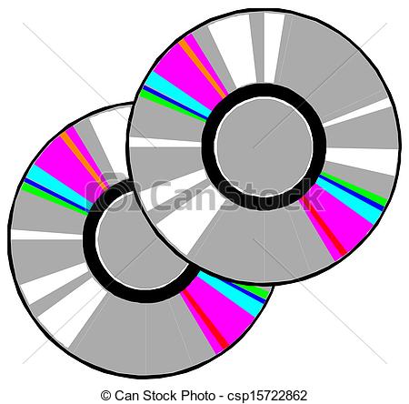 Clip Art Vector of CD or DVD discs csp15722861.