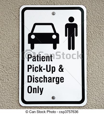 Discharge from hospital clipart.