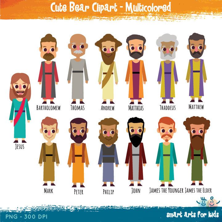 12 disciples clipart.