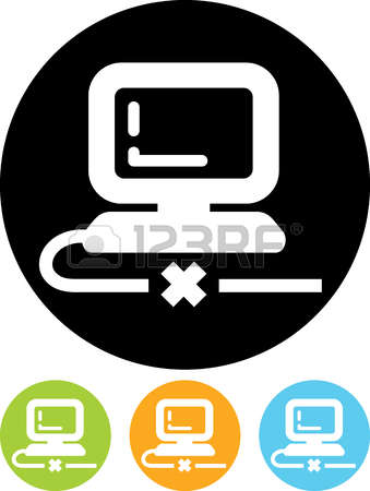 Computer disconnect clipart.