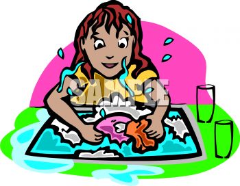 Clean dishes clipart.