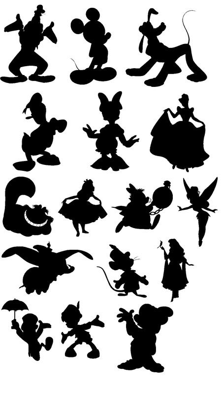 Disney Character Silhouettes.