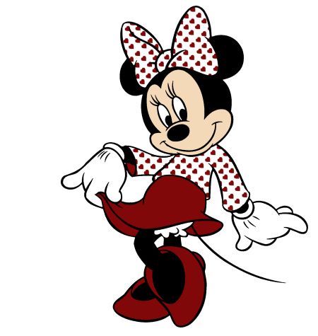 Disney\'s Mickey and Minnie Mouse Valentine\'s Day Clipart.