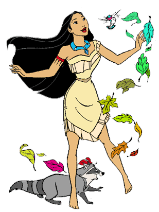 Pocahontas, Friends and Family Clip Art.