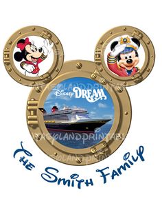 Disney Cruise Porthole SIX NAMES Disney Dream Disney Magic.