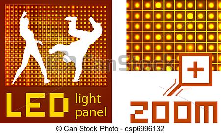 Vector Illustration of led diode display panel background.
