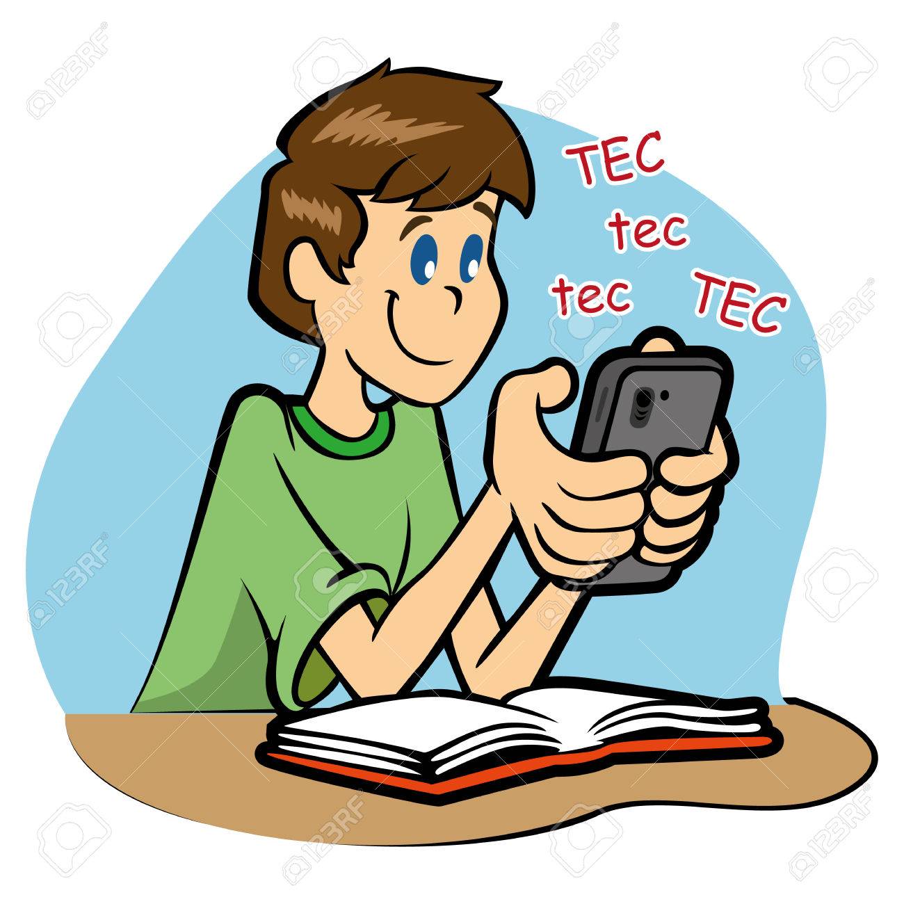 Student Using Phone Clipart & Free Clip Art Images #28240.