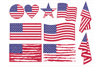 American flag SVG, Distressed USA Flag SVG Files..