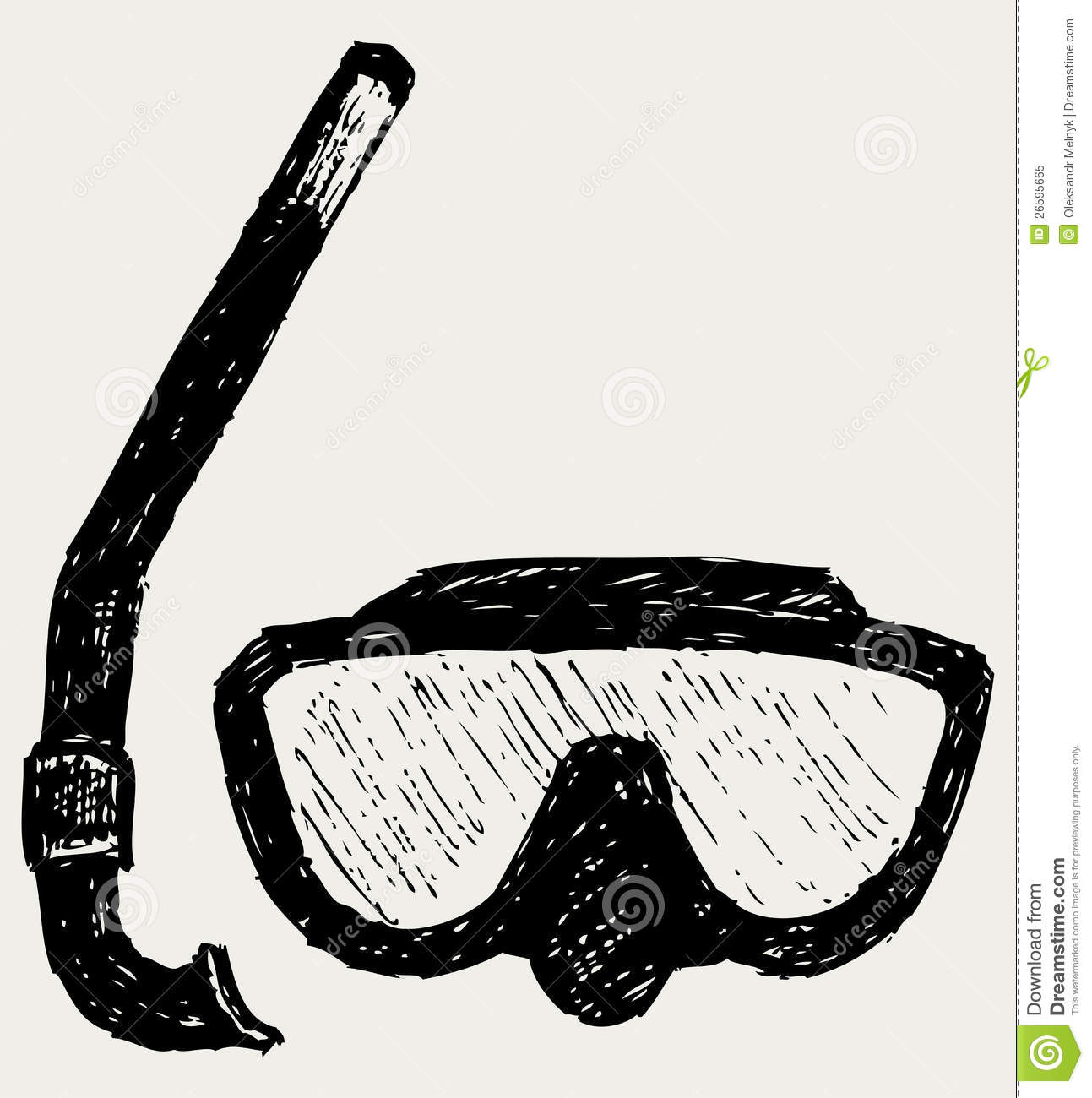 Diving Goggles With Snorkel Royalty Free Stock Photo. Diving Goggles With Snorkel Royalty Free Stock Photo.