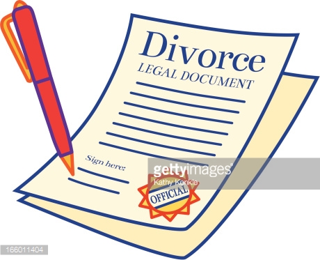 Divorce Paper Clipart.