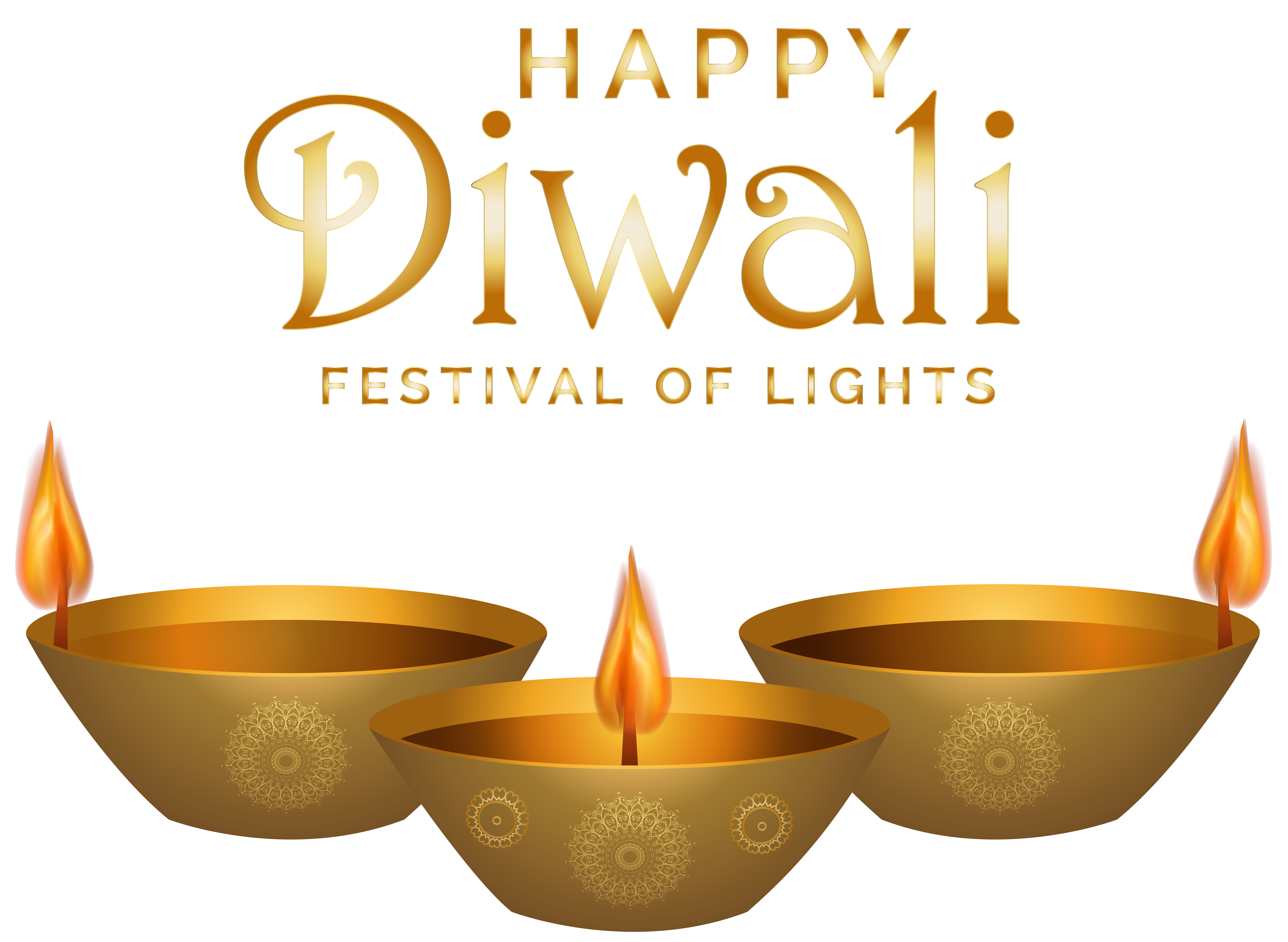 Happy Diwali PNG Clip Art Image.