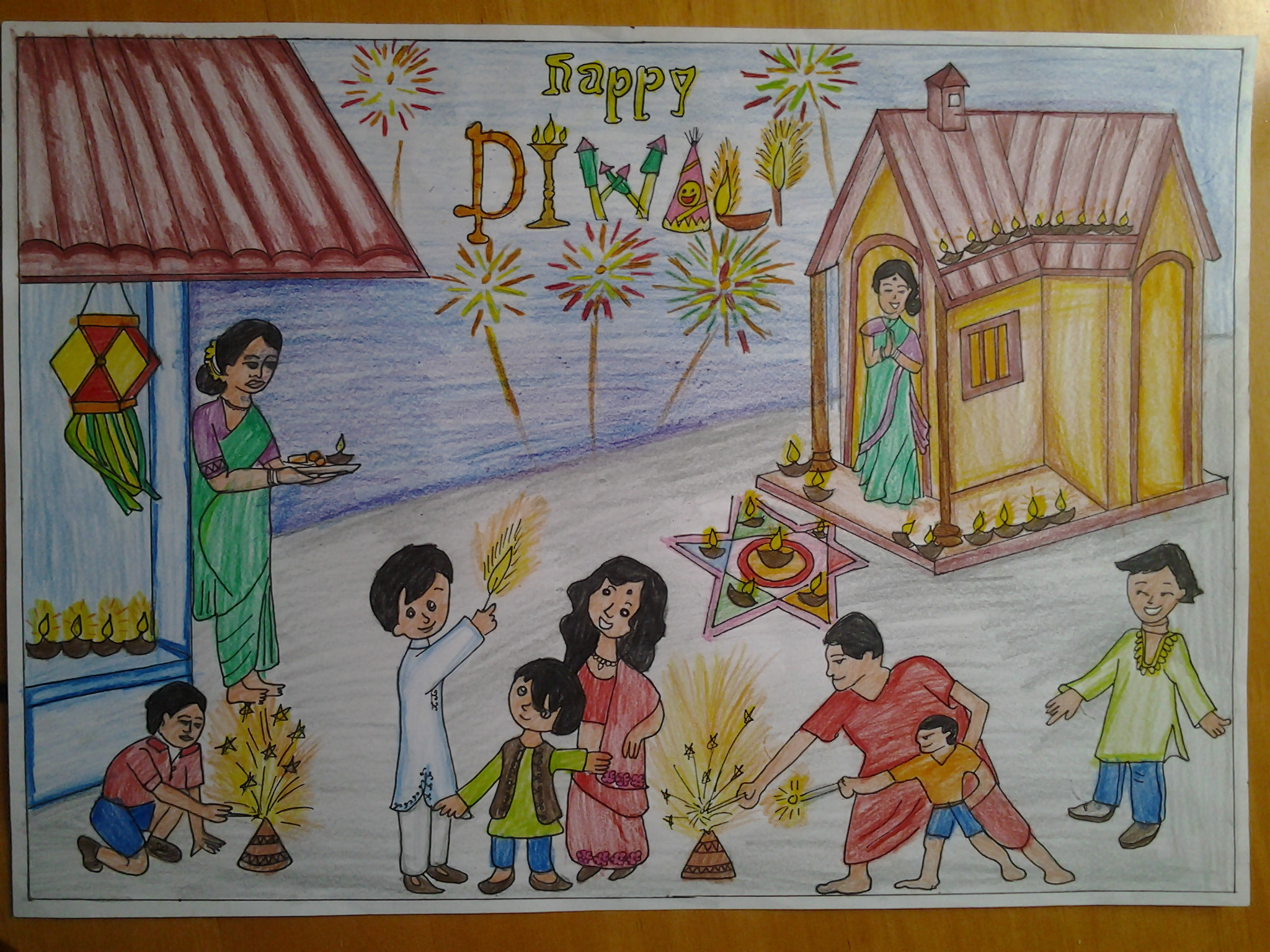 Diwali Drawing at GetDrawings.com.