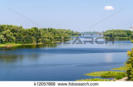 Pictures of View of Dnieper river in Kiev, Ukraine k12057868.
