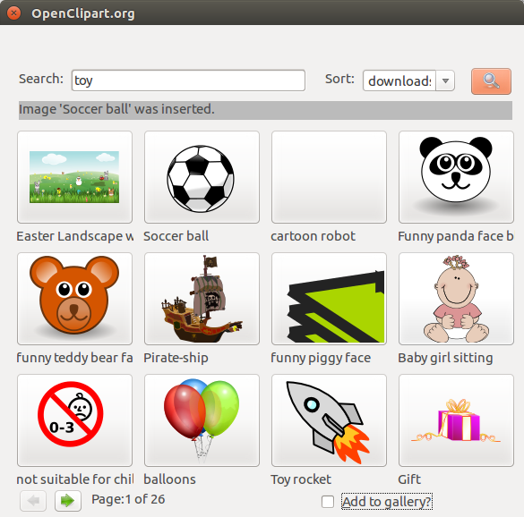 OpenClipart.org integration — LibreOffice Extensions and.