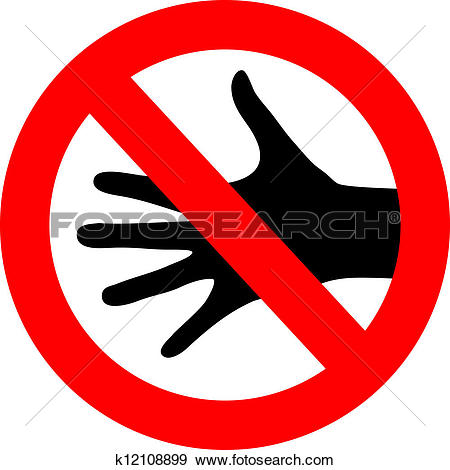 Clipart of Do not touch sign k20208625.