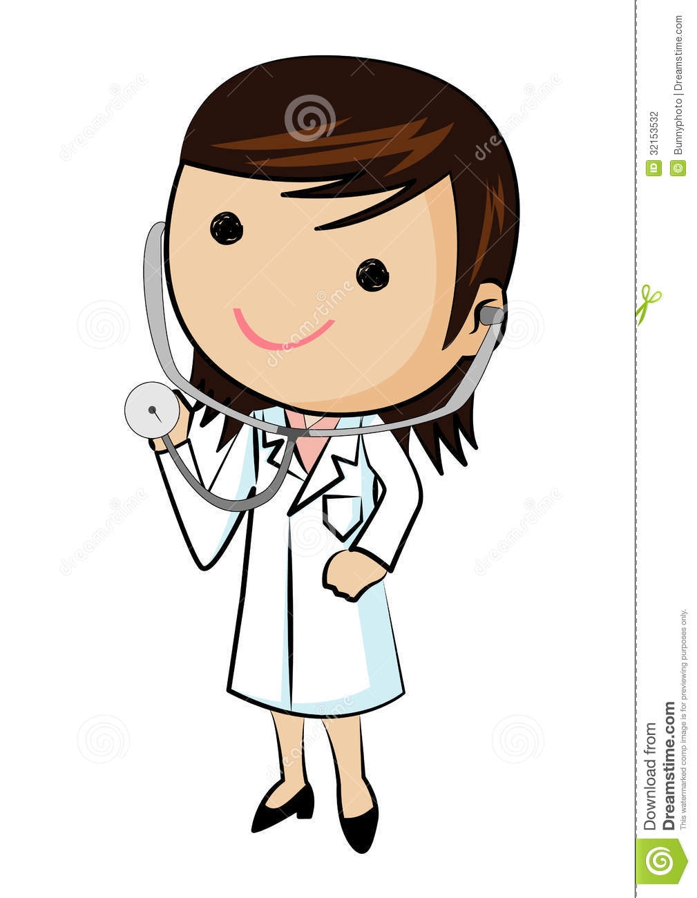 Cute Girl Doctor Clipart.