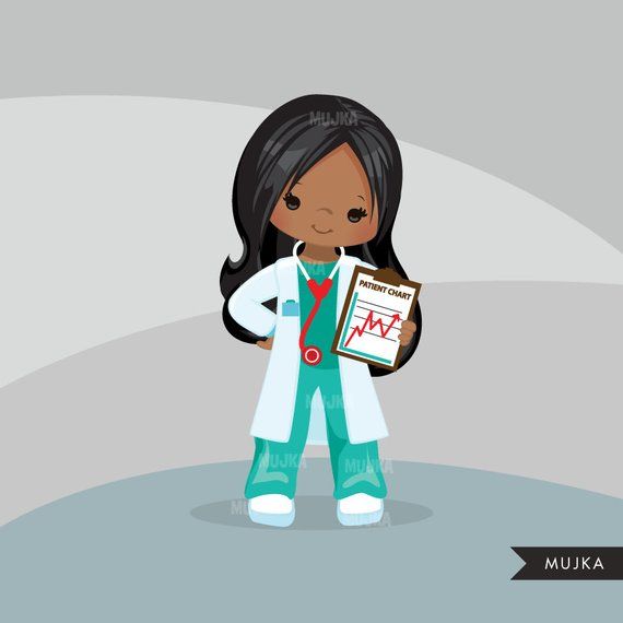 Doctor Clipart. Little Girl Graphics, medical, hospital.
