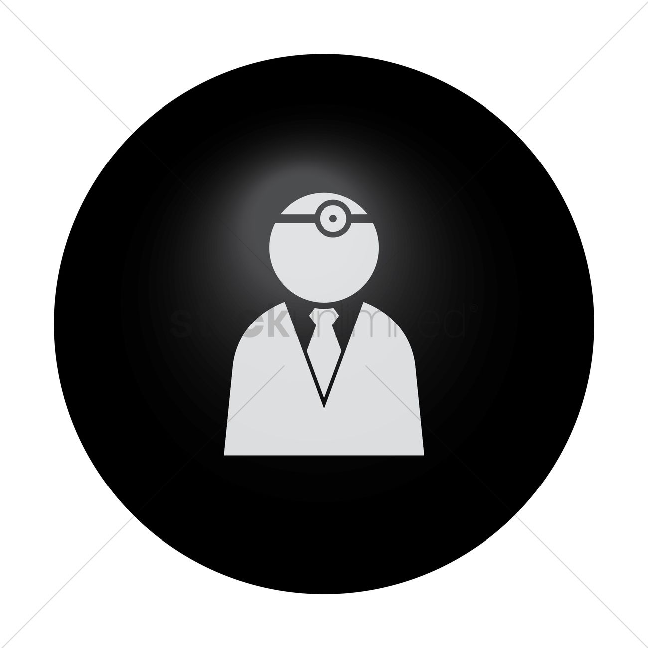 Doctor with head torch Vector Image.