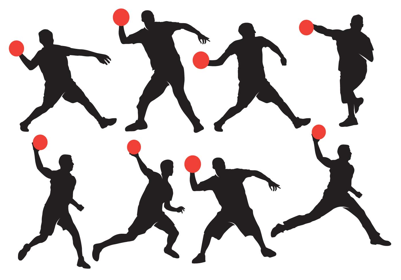Dodgeball Player Clipart Silhouette 10 